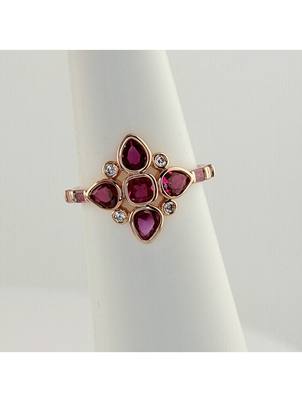 Bomb Party July Ring Sz 9 "The Genesis Ring" Lab Created Ruby on Rose Gold